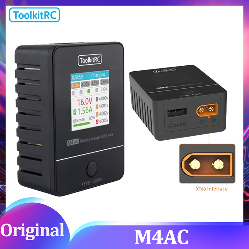 ToolkitRC M4AC 30W LCD Screen  - Drone Racing Charger avaliação e preço