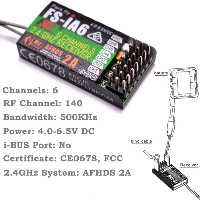 Flysky FS-IA6 Receiver 6CH Dua - Drone Racing Receiver avaliação e preço