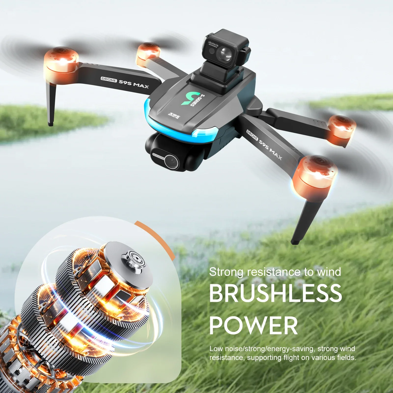 NEW S9S MAX MINI Drone 4K 2-Ax - Drone Racing Camera avaliação e preço