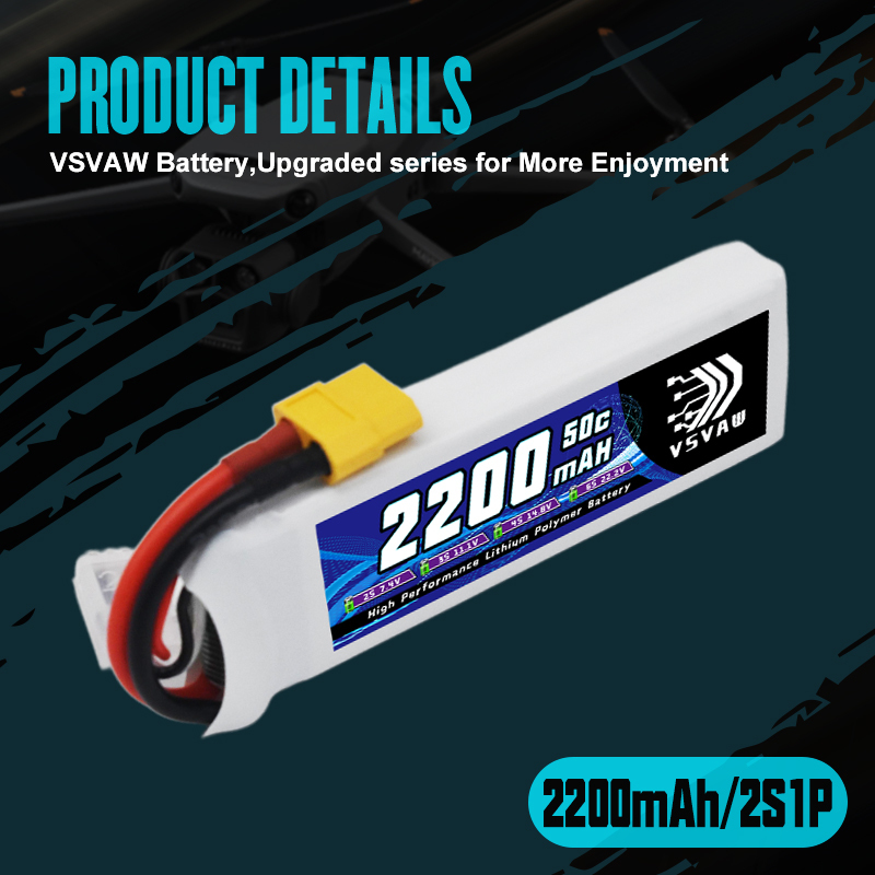 VSVAW 7.4V 2200mah 2S Drone Li - Drone Racing Battery avaliação e preço