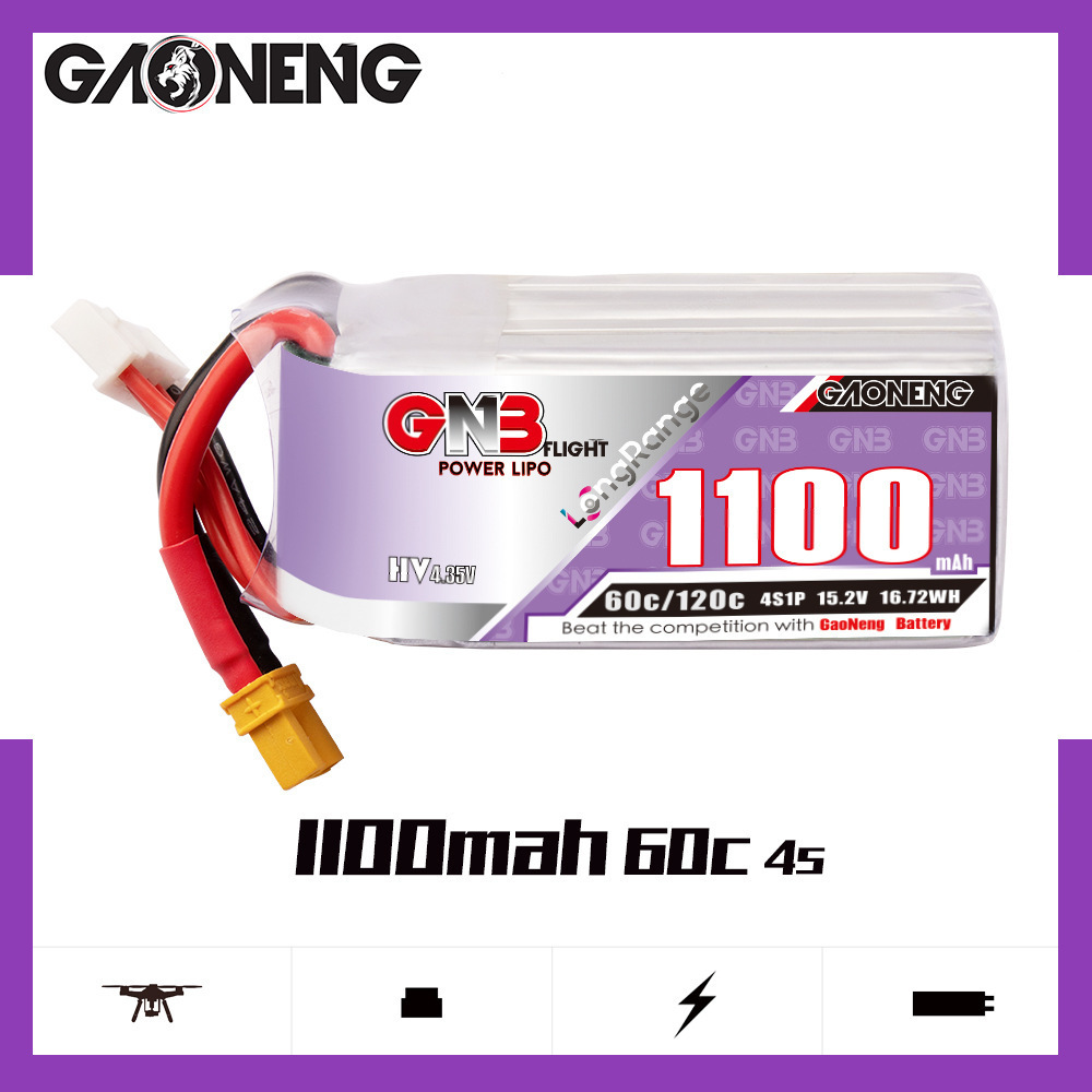 GNB 4S 1100mAh 60C/120C HV Lip - Drone Racing Battery avaliação e preço