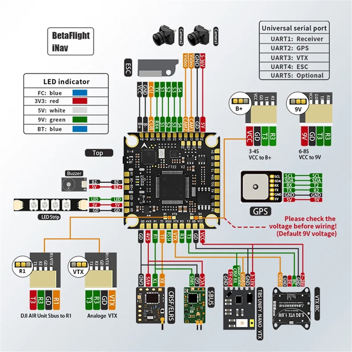 【2025-Electronics】{F722 V2 Fli - Drone Racing Flight Controller avaliação e preço