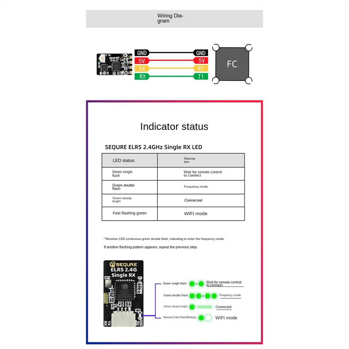 A56G-SEQURE ELRS 2.4GHz Single - Drone Racing Charger avaliação e preço