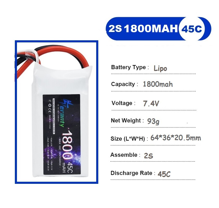 2PCS 7.4V Lipo 2S Battery 1500 - Drone Racing Battery avaliação e preço
