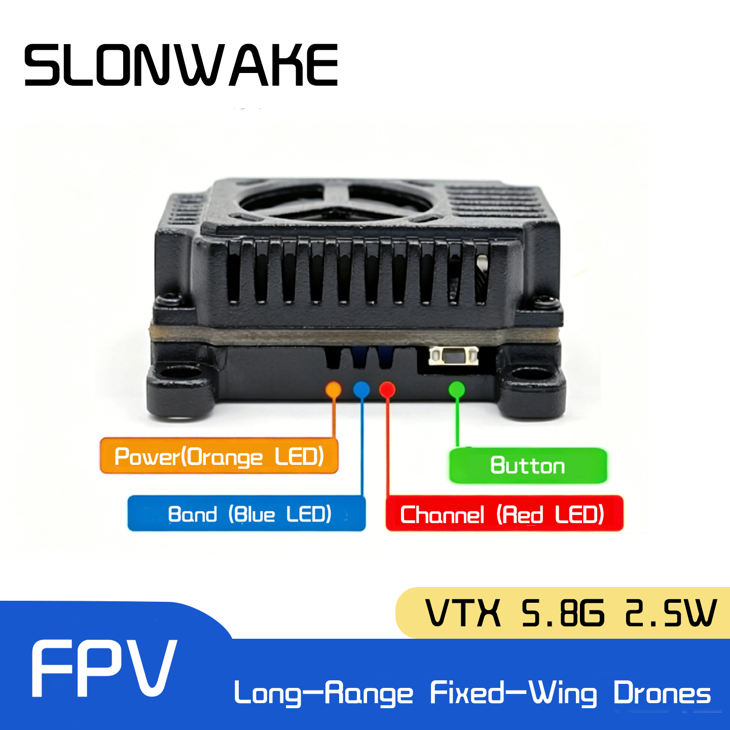 SLONWAKE 5.8G 48CH FPV Transmi - Drone Racing Receiver avaliação e preço
