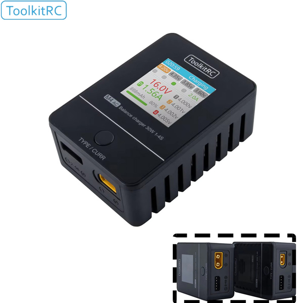 ToolkitRC M4AC 30W Compact AC  - Drone Racing Charger avaliação e preço