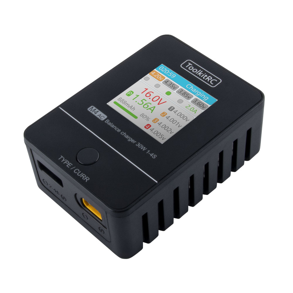 ToolkitRC M4AC 30W Compact AC  - Drone Racing Charger avaliação e preço