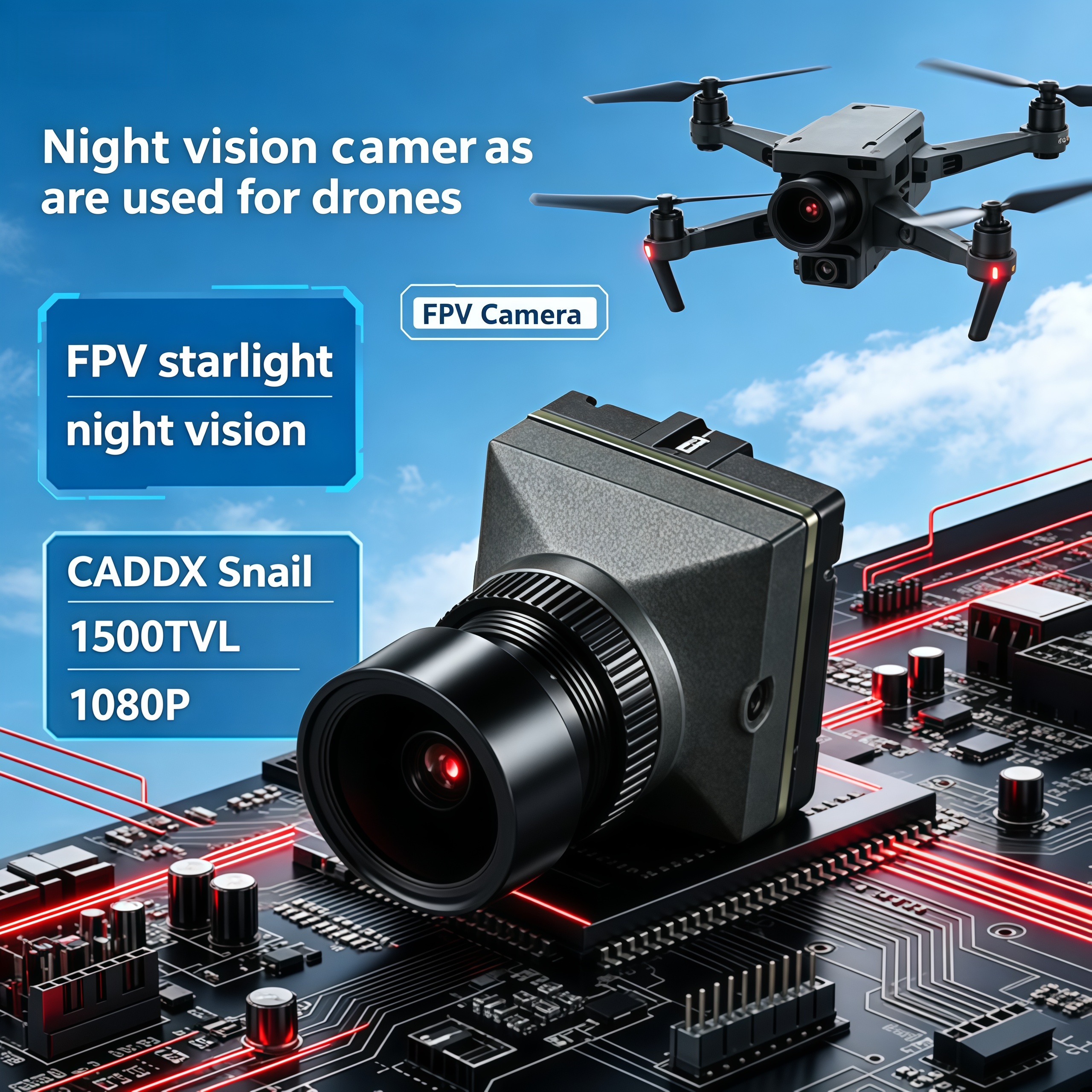 1500TVL HD CADDX Snail FPV Cam - Drone Racing Transmitter avaliação e preço