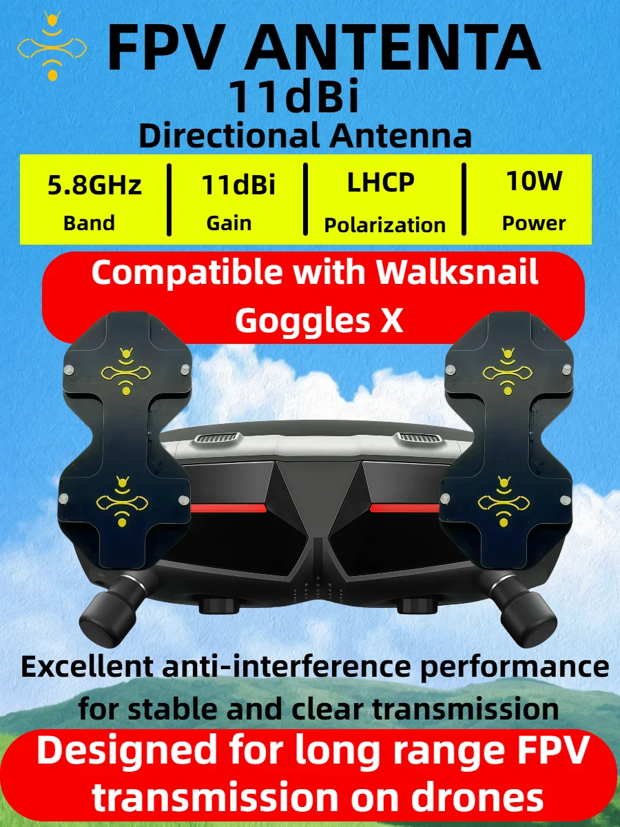 11dBi High Gain LHCP 5.8GHz Di - Drone Racing Goggles avaliação e preço